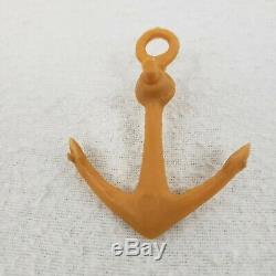 Lot of 2 Vintage Ship Boat Anchors 2 Inches Tall Plastic Toy Accessories Parts