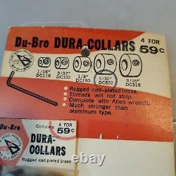Lot of 6 Du-Bro Dura Collars 5/32 #DC-532 RC Boat Airplane Vintage Model Parts