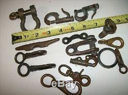 Lot of Vintage BRONZE Sailboat Boat Parts Boat hardware, Hooks, Cleat, Shackles