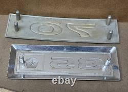 Lot of Vintage OMC Johnson Evinrude Chrysler Boat Parts Emblems Shift Lever OEM