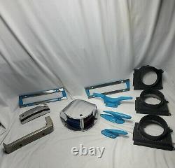 Lot of various Vintage Chrome / Stainless Metal Boat Hardware Parts bow light