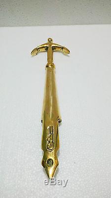 MARITIME MARINE VINTAGE SHIP BRASS BOAT HEAD HOOK