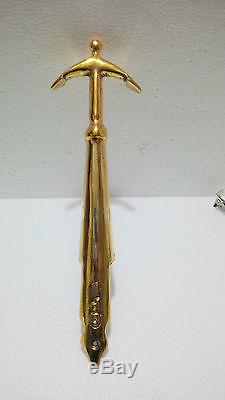 MARITIME MARINE VINTAGE SHIP BRASS BOAT HEAD HOOK