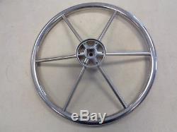 Mercury Vintage 15 7/8 Ride Guide Stainless Steel Steering Wheel Marine Boat