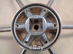 Mercury Vintage 15 7/8 Ride Guide Stainless Steel Steering Wheel Marine Boat