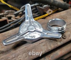 MOON Aluminum SPINNER CAP w Threaded BUNG Hot Rod MOONeyes Gas Tank vtg style