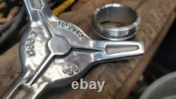 MOON Aluminum SPINNER CAP w Threaded BUNG Hot Rod MOONeyes Gas Tank vtg style