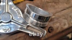 MOON Aluminum SPINNER CAP w Threaded BUNG Hot Rod MOONeyes Gas Tank vtg style