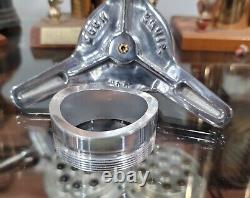 MOON Aluminum SPINNER CAP w Threaded BUNG Hot Rod MOONeyes Gas Tank vtg style