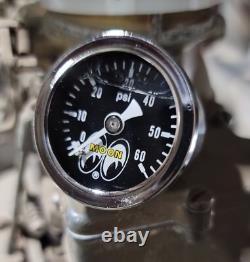 MOONeyes Direct fit 60lb PRESSURE GAUGE Liquid Filled DRAG RACING Hot Rod MOON
