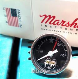 MOONeyes Direct fit TEMPERATURE GAUGE Dry DRAG RACING Hot Rod MOON vtg GASSER V8