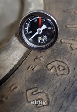 MOONeyes Direct fit TEMPERATURE GAUGE Dry DRAG RACING Hot Rod MOON vtg GASSER V8