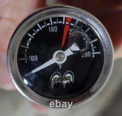 MOONeyes Direct fit TEMPERATURE GAUGE Liquid Filled DRAG RACING Hot Rod MOON vtg