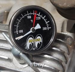 MOONeyes LARGE Direct fit TEMPERATURE GAUGE Dry DRAG RACING Hot Rod MOON Gasser