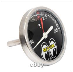 MOONeyes LARGE Direct fit TEMPERATURE GAUGE Liquid Fill DRAG RACING Hot Rod MOON