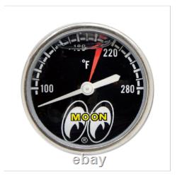 MOONeyes LARGE Direct fit TEMPERATURE GAUGE Liquid Fill DRAG RACING Hot Rod MOON