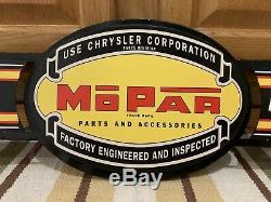 MOPAR CHRYSLER PARTS ACCESSORIES Vintage Style Dodge Plymouth Metal Garage 3D