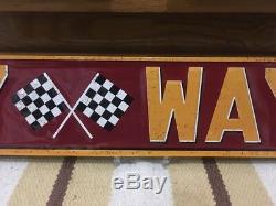 MY WAY HWY Checkered Flags Nascar Race Car Man Cave Gas Can Parts Vintage Style