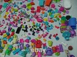 Massive polly pocket lot dolls cars boats accessories clothes shoes hats parts