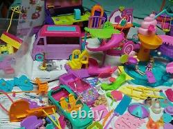 Massive polly pocket lot dolls cars boats accessories clothes shoes hats parts