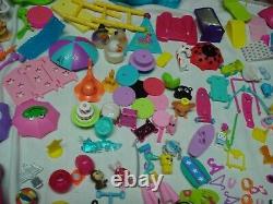 Massive polly pocket lot dolls cars boats accessories clothes shoes hats parts