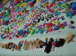 Massive polly pocket lot dolls cars boats accessories clothes shoes hats parts