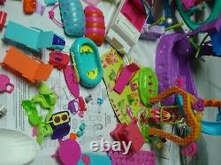 Massive polly pocket lot dolls cars boats accessories clothes shoes hats parts