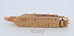 Mississippi Queen Boat Vintage 14K Yellow Gold Charm Moving Wheel 3.6 grams