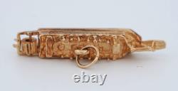 Mississippi Queen Boat Vintage 14K Yellow Gold Charm Moving Wheel 3.6 grams