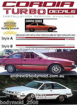 Mitsubishi Cordia Turbo Decals/Stripes Vintage mid 1980's