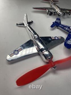 Mixed Lot Vintage/Retro Metal & Plastic Airplanes, Boats, Military Toys Parts