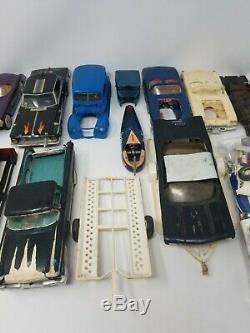 Model Car Junkyard Lot Cars Truck Boat Trailers AMT SMP & Others w Misc. Parts