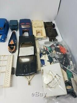 Model Car Junkyard Lot Cars Truck Boat Trailers AMT SMP & Others w Misc. Parts