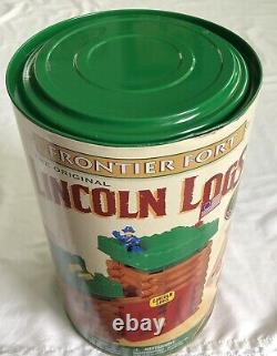 NEW Vintage Lincoln Logs FRONTIER FORT Set Officer Native American Chief WOODEN