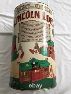 NEW Vintage Lincoln Logs FRONTIER FORT Set Officer Native American Chief WOODEN