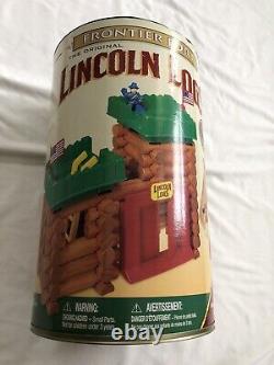 NEW Vintage Lincoln Logs FRONTIER FORT Set Officer Native American Chief WOODEN