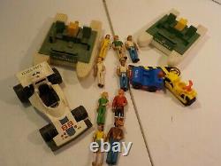 N VINTAGE FISHER PRICE ADVENTURE PEOPLE Parts lot figures 99 race Car Boats+