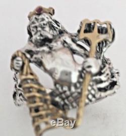 Neptune Vintage Gent's Ruby ring Sterling Silver
