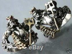 Neptune Vintage Gent's Ruby ring Sterling Silver