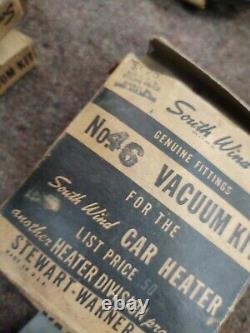 Nos 12 Lot Kits Vintage Stewart Warner South Wind Heater Vacuum Kit # 43 46 47