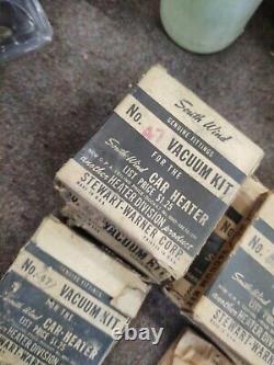 Nos 12 Lot Kits Vintage Stewart Warner South Wind Heater Vacuum Kit # 43 46 47