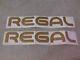Nos Pair Oem Regal Boat Vintage Polymer 2 3/4 High Gold Metallic Nameplate