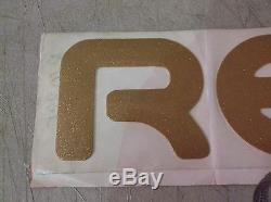 Nos Pair Oem Regal Boat Vintage Polymer 2 3/4 High Gold Metallic Nameplate