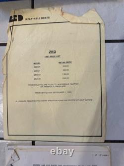 OEM Vintage Zodiac Inflatable Boat Dealer&Retail Literature, Parts, Price, Brochure