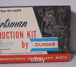 Old Vintage Dumas Model Kit 21 Chris-Craft Sportsman Boat, Unbuilt PARTS In Box