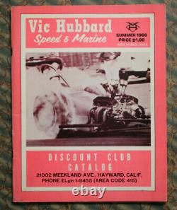 Original 1966 VIC HUBBARD CatAlog HOT ROD & Custom Drag Racing nhra Gasser Boat