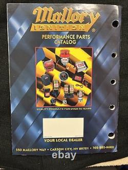 Original VINTAGE 1998 MALLORY IGNITION Catalog Speed Racing Parts 124 Pages