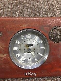 Owens Flagship Used Vintage Old Boat Mahogany Dash Panel With AC/GM GaugesUSED