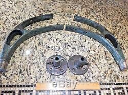 PAIR OF VINTAGE, ANTIQUE LARGE HEAVY CAST BRONZE BOOM GALLOWS BRACKETS WithBASES