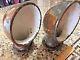 Pair Of Vintage Heavy Cast Bronze Abi Cowl Deck Vents 10 Tall Withdeck Flanges